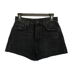RAILS NWT Sz 26 The Fairfax‎ High Rise Cut Off Short Black Button Fly Distressed